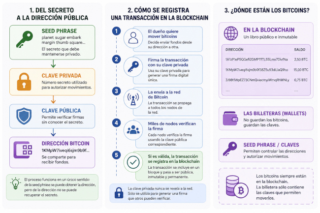 Claves, firmas y blockchain.