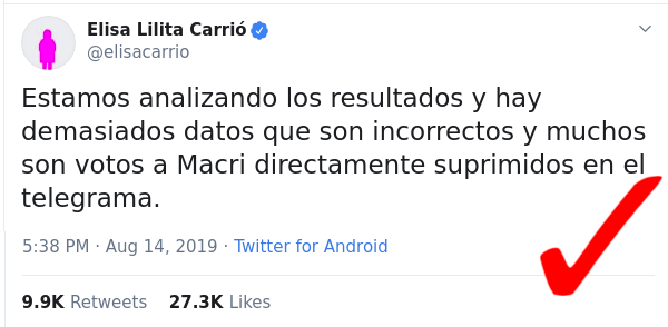 Elisa Carrió denuncia fraude