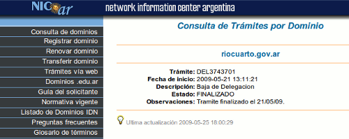 riocuarto.gov.ar en el NIC Argentina