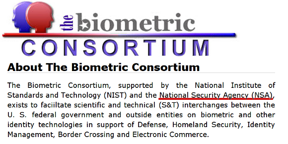 Sitio del Biometrics Consortium (antes de las modificaciones)
