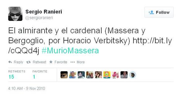 Tweet de Sergio Ranieri