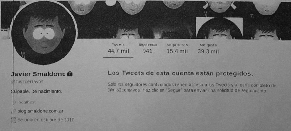 Cuenta de Twitter protegida