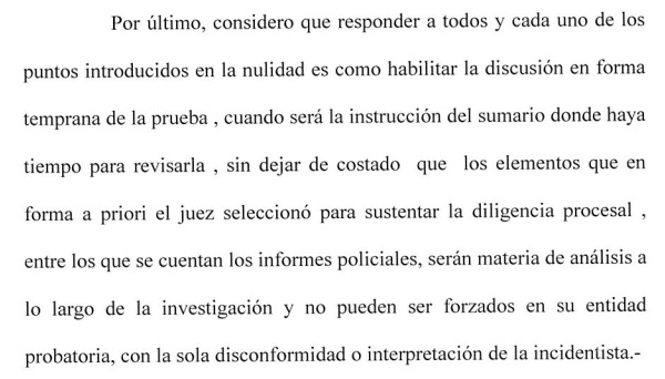 Respuesta del fiscal